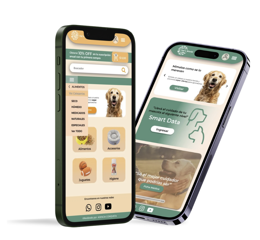 Pantallas de la app mobile de veterinaria